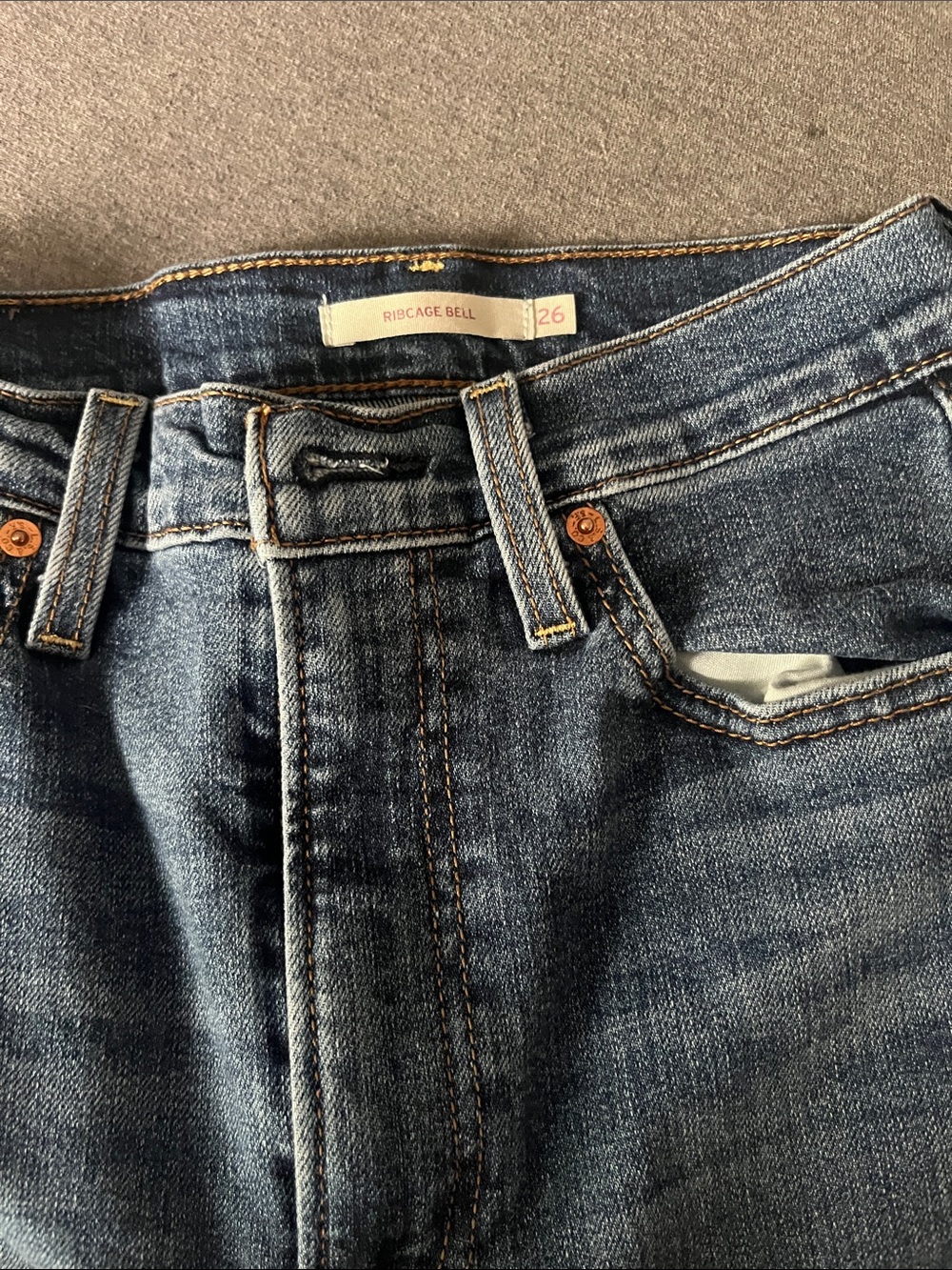 Levi's Indigo Wide-Leg Flare Jeans - Picture 3 of 4